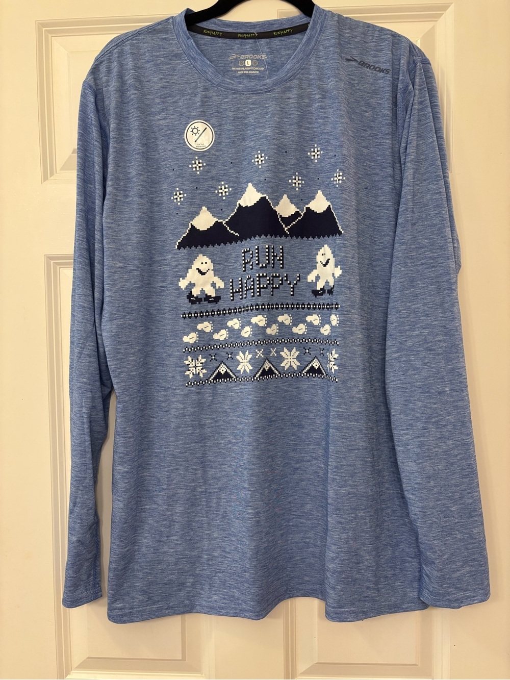 NWT Brooks Blue Running Long-Sleeve Tee size L